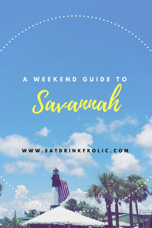 Plan a weekend to Savannah. It's close to the beach and has lots of options for eating, drinking and sightseeing.