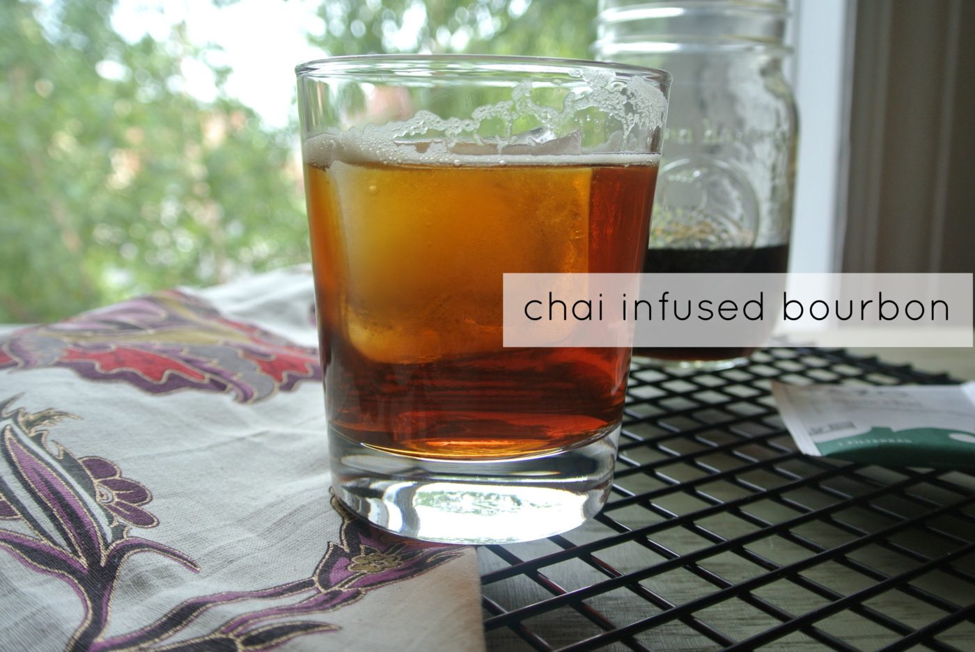 Infusing bourbon and chai is really easy and takes no time like some infusions.