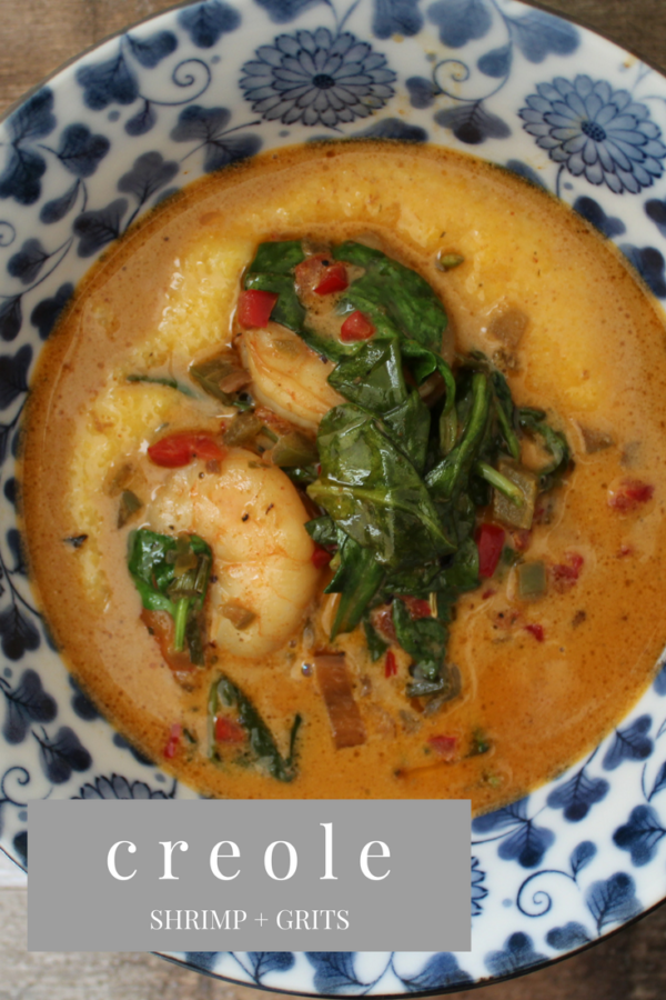 Creole shrimp and grits is an easy recipe adpated from the Brown Sugar Kitchen cookbook.