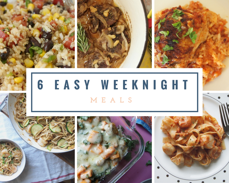 Dinner doesn't have to be difficult. Here are six easy weeknight dinner ideas.