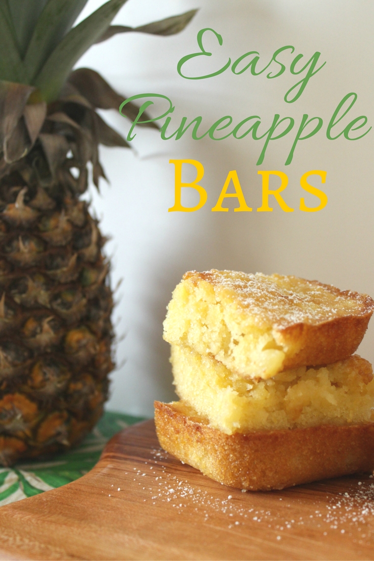 Pineapple bars are one of the easiest and delicious desserts to make. Think lemon bars but more tropical. Do yourself a favor and try them for yourself!