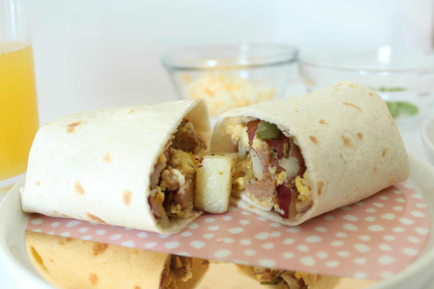 The roasted potatoes add a bit of 'weight' to the burrito. The potatoes are my favorite.