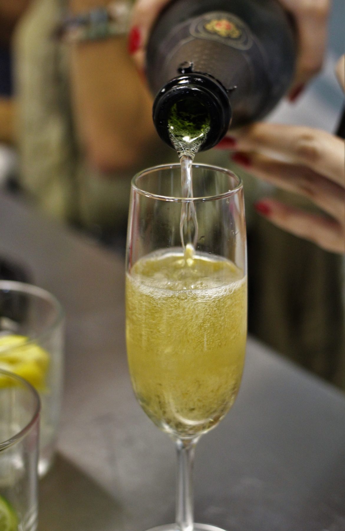 Ending our cocktail workshop with champagne, always a good idea.