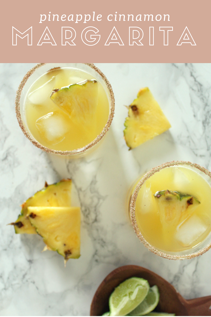 Pineapple cinnamon margaritas is a little more tropical and sweet than a traditional margarita. It's easy to make and it'll easily become a margarita favorite.