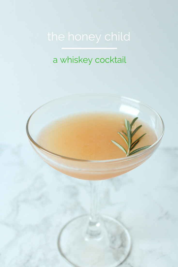 The Honey Child - a refreshing citrus whiskey cocktail.