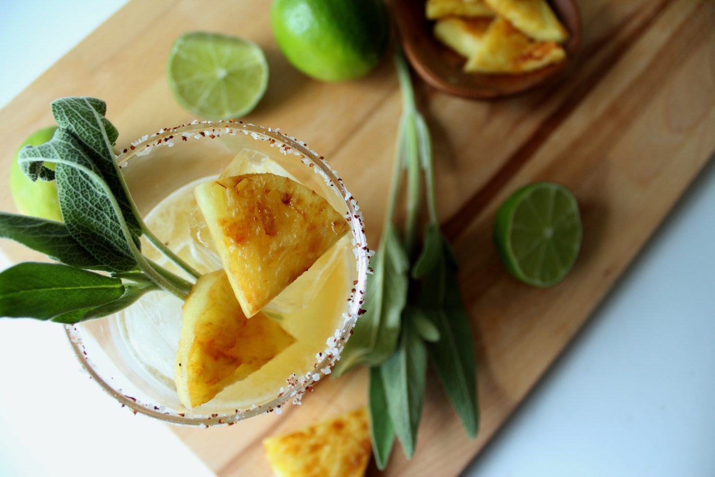 Charred pineapple margaritas with sage | Eat.Drink.Frolic.