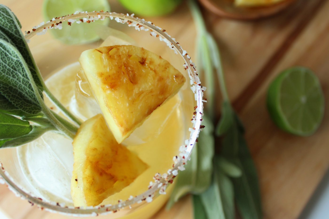 Charred pineapple margaritas with sage | Eat.Drink.Frolic.