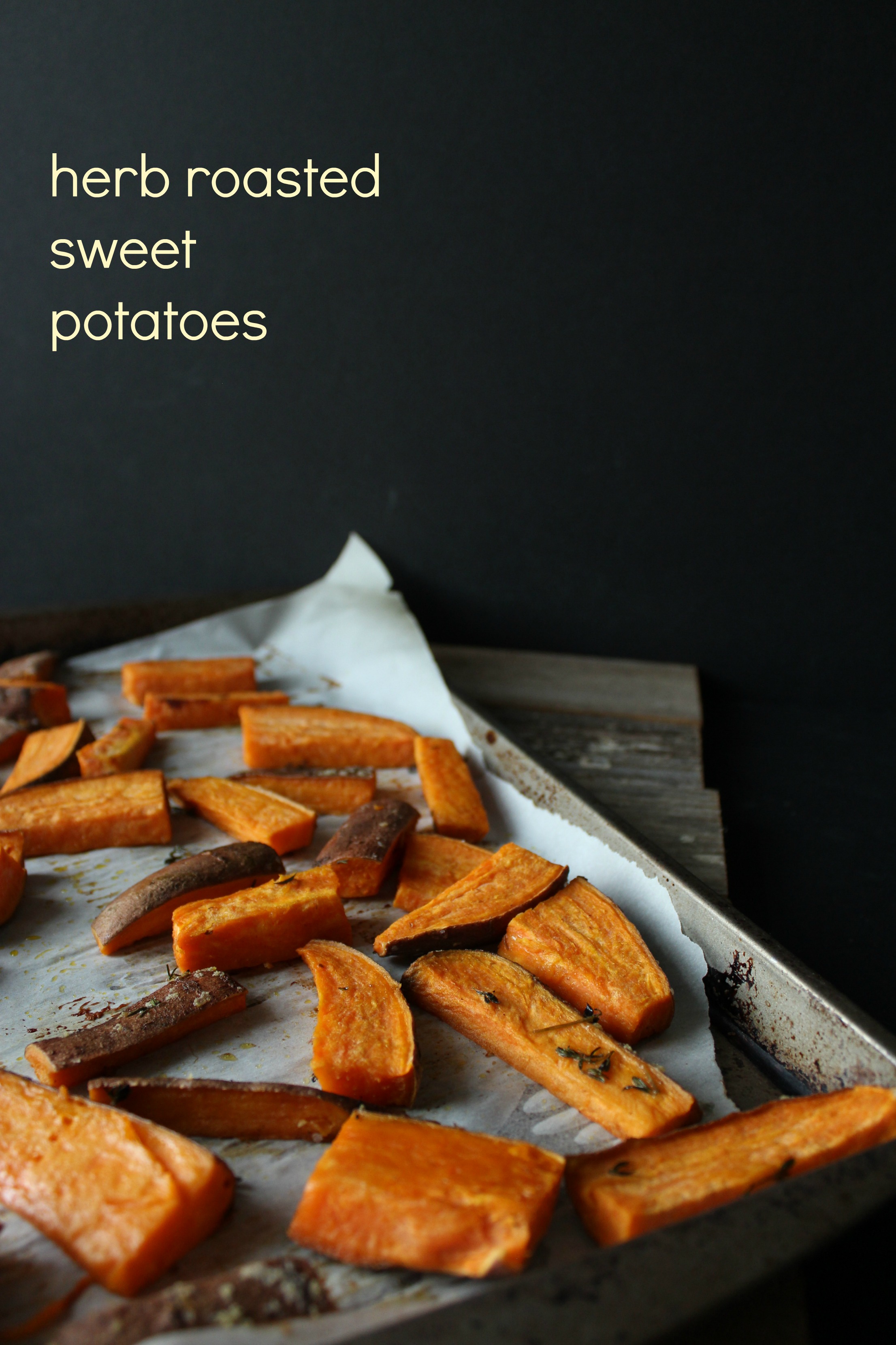 Simple herb roasted sweet potatoes | Eat.Drink.Frolc.