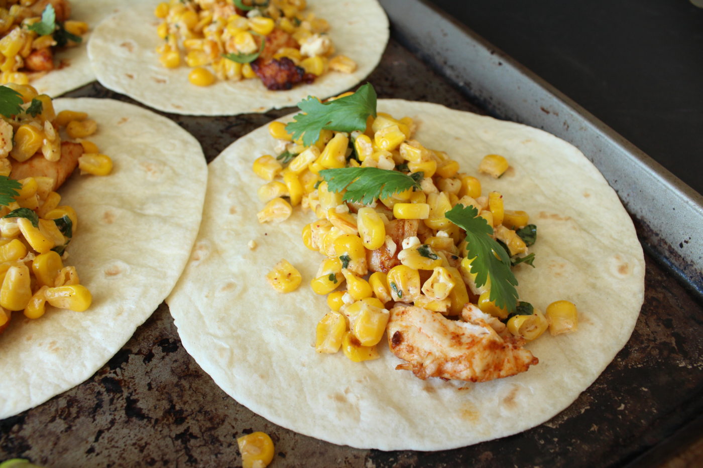 Mexican street corn tacos (with chicken) | Eat.Drink.Frolic.