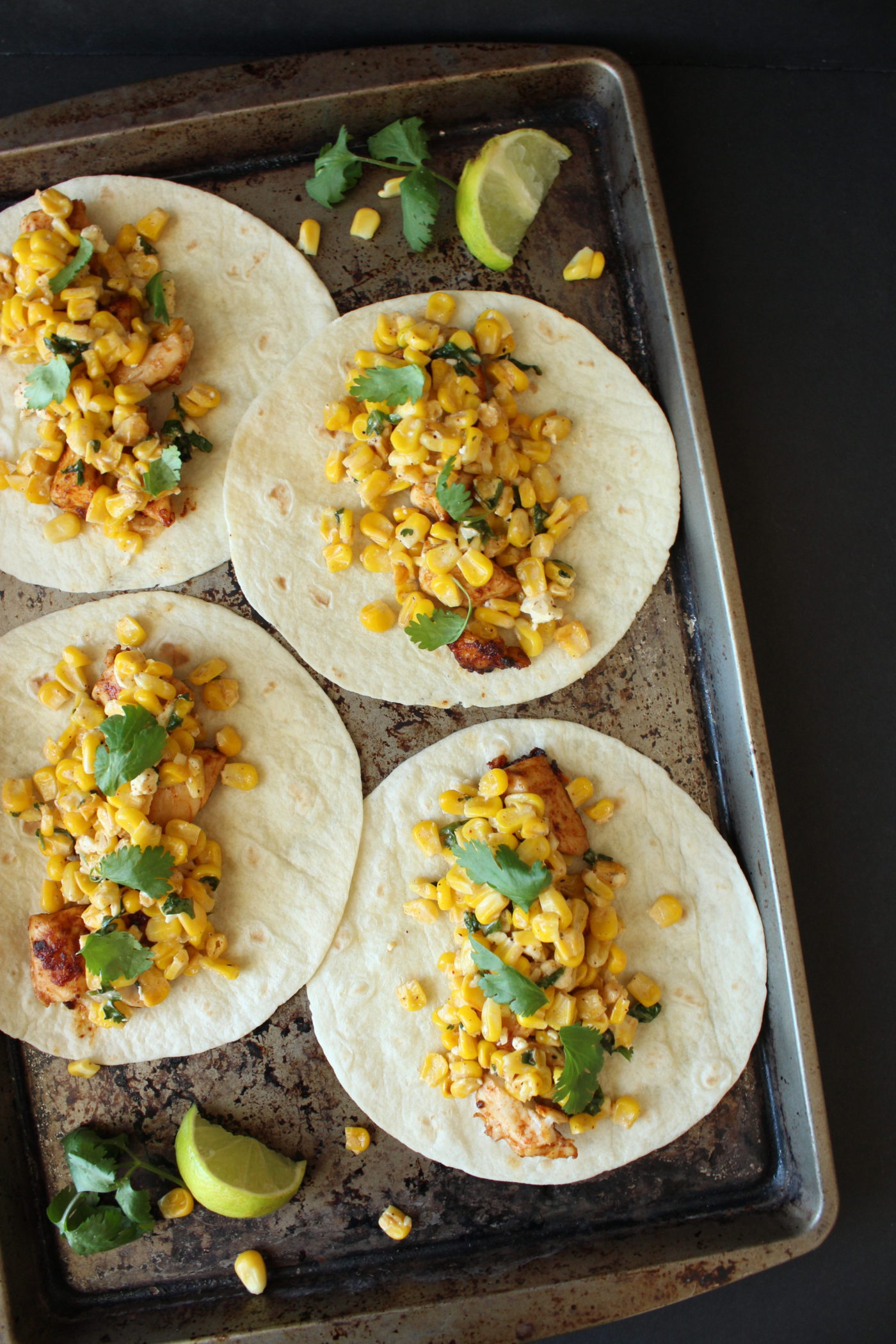 Mexican street corn tacos (with chicken) | Eat.Drink.Frolic.