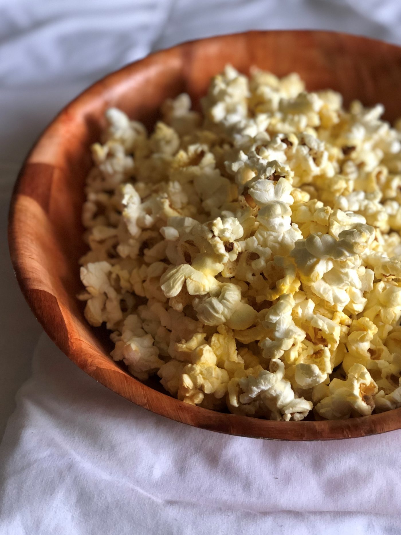 bowl filled with popcorn