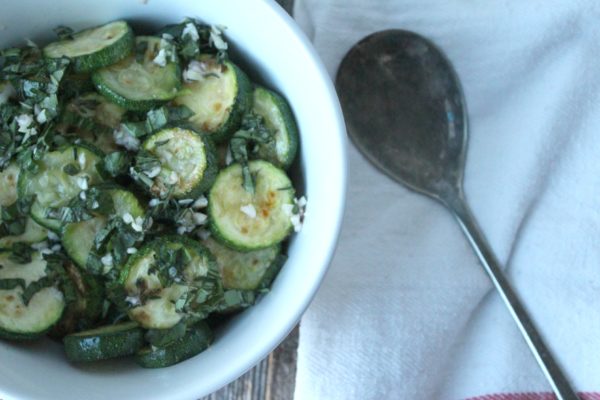 Garlic marinated zucchini